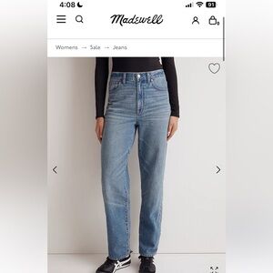 Madewell Baggy Straight Jeans